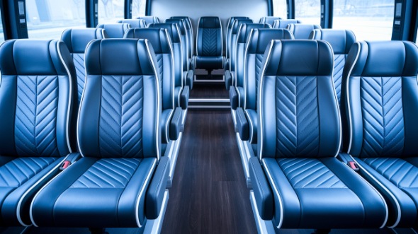 redding 15 passenger minibus inside