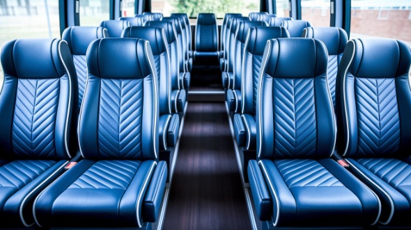 redding 18 passenger minibus inside