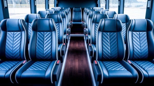 redding 20 passenger minibus inside