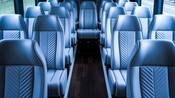 redding 28 passenger minibus inside