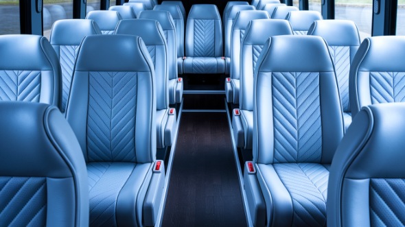 redding 30 passenger minibus inside