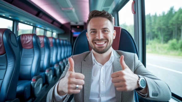 redding corporate bus rental