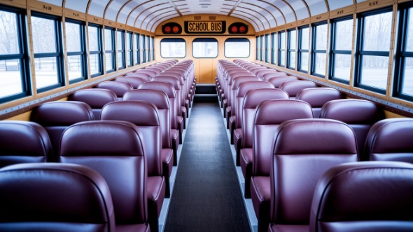 redding school bus rental inside